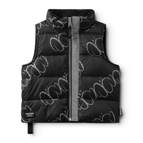 Nununu Bubbly Down Vest in Black - Picture 2 of 3